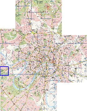 Transporte mapa de Moscovo em ingles