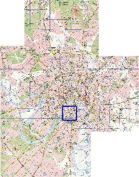 Transporte mapa de Moscovo em ingles