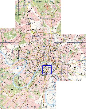 Transporte mapa de Moscovo em ingles