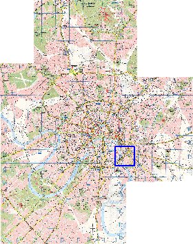 Transporte mapa de Moscovo em ingles