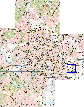 Transporte mapa de Moscovo em ingles