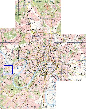 Transporte mapa de Moscovo em ingles