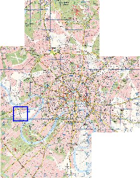 Transporte mapa de Moscovo em ingles