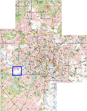 Transport carte de Moscou en anglais