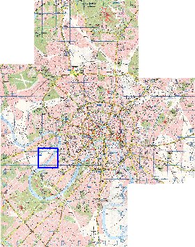 Transporte mapa de Moscovo em ingles