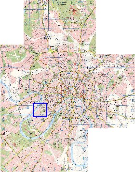 Transporte mapa de Moscovo em ingles