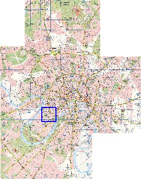 Transporte mapa de Moscovo em ingles