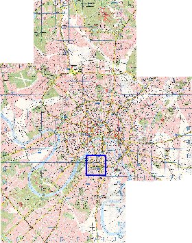 Transporte mapa de Moscovo em ingles