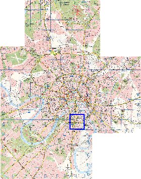 Transporte mapa de Moscovo em ingles