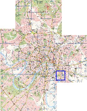 Transporte mapa de Moscovo em ingles