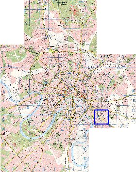 Transport carte de Moscou en anglais