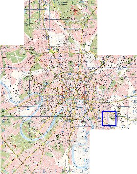 Transporte mapa de Moscovo em ingles