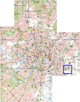 Transport carte de Moscou en anglais