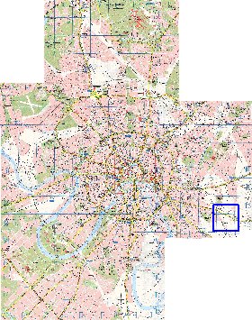 Transporte mapa de Moscovo em ingles