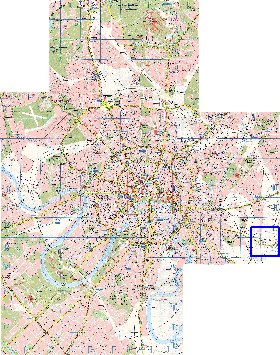 Transporte mapa de Moscovo em ingles