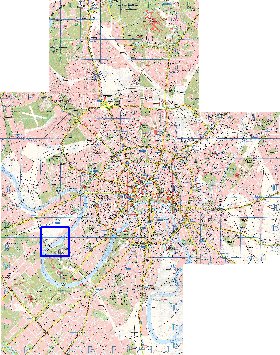 Transporte mapa de Moscovo em ingles