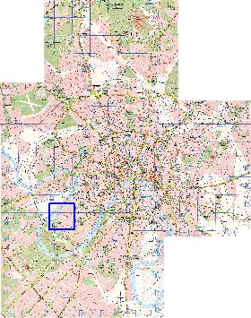 Transporte mapa de Moscovo em ingles