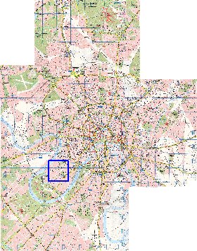 Transporte mapa de Moscovo em ingles