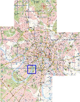 Transporte mapa de Moscovo em ingles