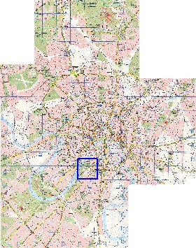 Transporte mapa de Moscovo em ingles