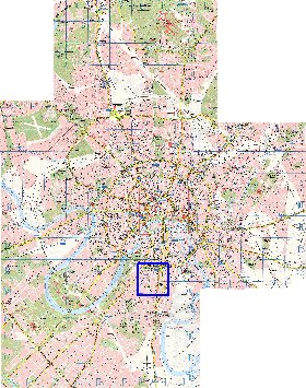 Transporte mapa de Moscovo em ingles