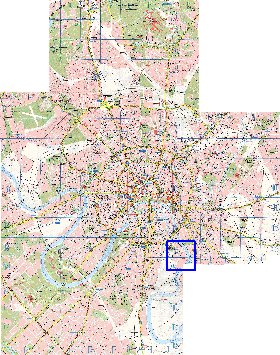 Transporte mapa de Moscovo em ingles