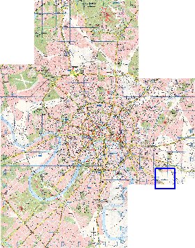 Transport carte de Moscou en anglais