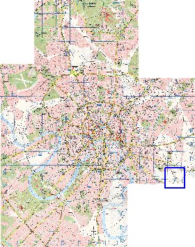 Transporte mapa de Moscovo em ingles