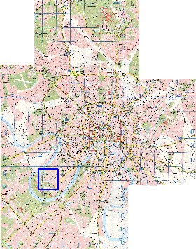 Transporte mapa de Moscovo em ingles