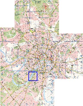 Transport carte de Moscou en anglais