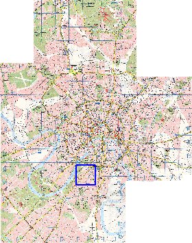 Transporte mapa de Moscovo em ingles