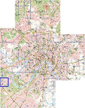 Transporte mapa de Moscovo em ingles