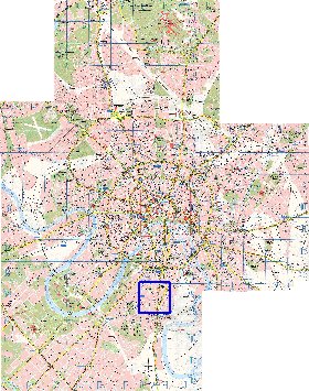 Transporte mapa de Moscovo em ingles