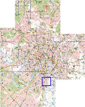 Transport carte de Moscou en anglais