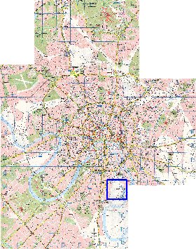 Transporte mapa de Moscovo em ingles