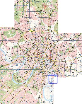 Transport carte de Moscou en anglais