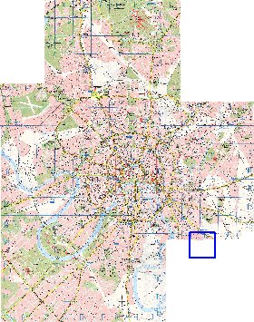 Transporte mapa de Moscovo em ingles