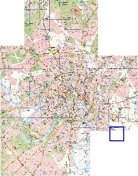 Transport carte de Moscou en anglais