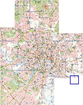 Transport carte de Moscou en anglais