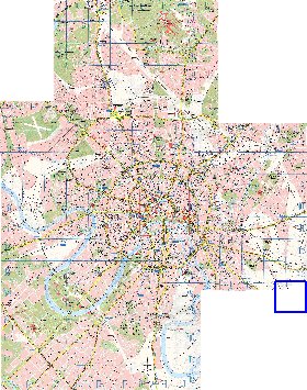 Transport carte de Moscou en anglais