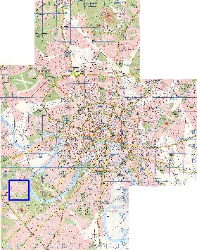 Transporte mapa de Moscovo em ingles