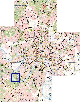 Transporte mapa de Moscovo em ingles