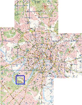 Transporte mapa de Moscovo em ingles