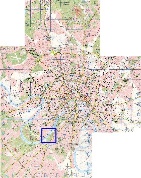 Transporte mapa de Moscovo em ingles