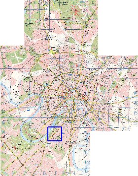 Transporte mapa de Moscovo em ingles