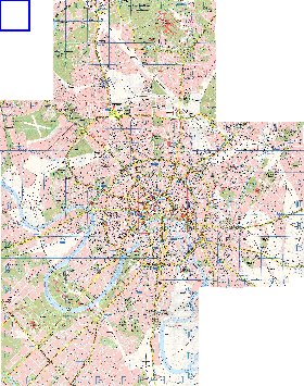 Transport carte de Moscou en anglais