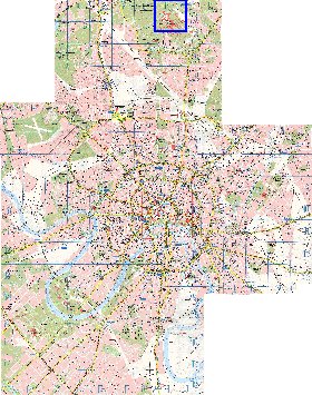 Transport carte de Moscou en anglais