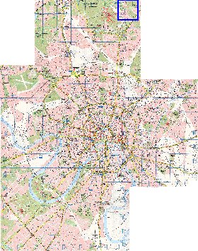 Transport carte de Moscou en anglais