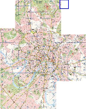 Transport carte de Moscou en anglais