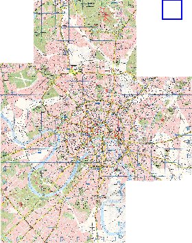 Transporte mapa de Moscovo em ingles